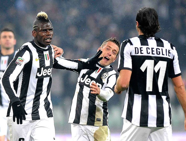 Paul Pogba comemora gol do Juventus contra o Udinese (Foto: Reuters)