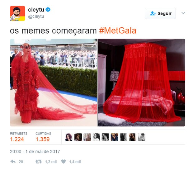 Look do MET Gala 2017 gera meme na web (Foto: Reprodução)
