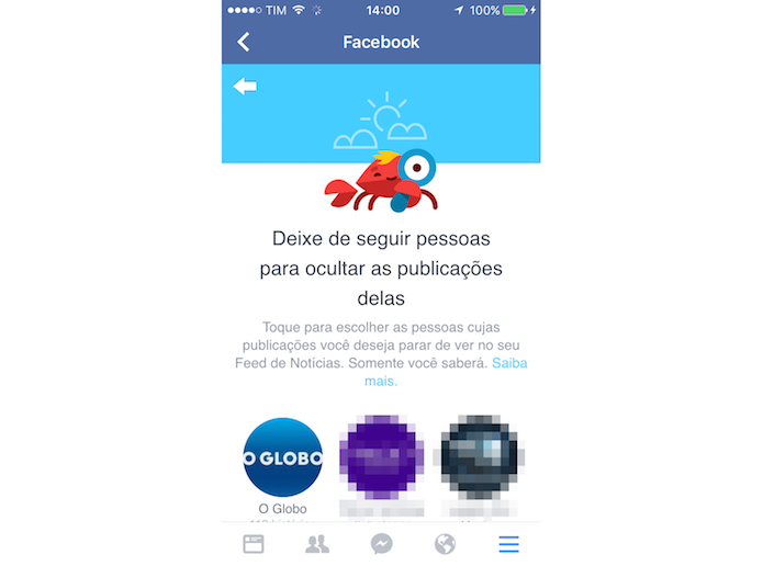 Ferramenta para deixar de seguir contatos do Facebook para iPhone (Foto: Reprodução/Marvin Costa)