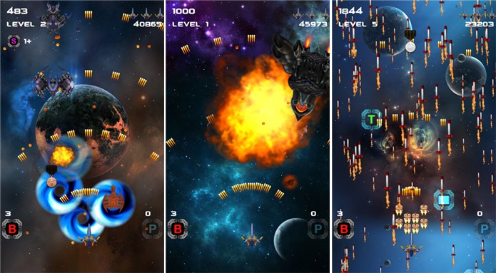 Space Shooter X é um game para Windows Phone que traz elementos de clássicos de fliperama e consoles antigos (Foto: Divulgação/Windows Phone Store)