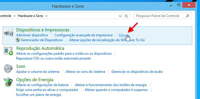 Abra as configurações do mouse (Foto: Reprodução/Helito Bijora)