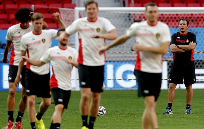 Marc Wilmots bélgica treino (Foto: Agência EFE) Marc Wilmots bélgica treino (Foto: Agência EFE)