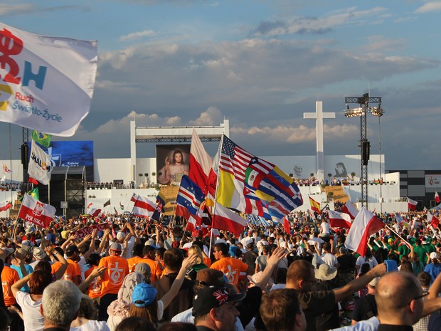 Jornada Mundial da Juventude em Cracóvia, na Polônia, terminou no domingo  (Foto: Andressa Gonçalves/G1)