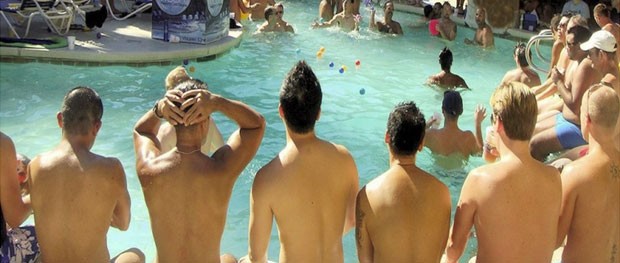 Festa na piscina voltada para o público GLS em Las Vegas (Foto: Divulgação/LVCVA)