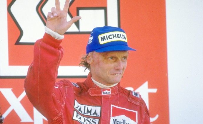 Niki Lauda foi tricampeão em 1984, ao superar Alain Prost por apenas 0,5 pontos (Foto: Getty Images) Niki Lauda foi tricampeão em 1984, ao superar Alain Prost por apenas 0,5 pontos (Foto: Getty Images)