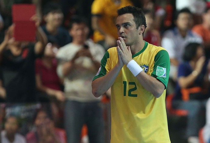 falcao brasil x espanha futsal (Foto: Getty Images)