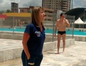 Maura Xavier, treinadora da seleção brasileira de nado sincronizado (Foto: Hévilla Wanderley / GloboEsporte.com/pb)