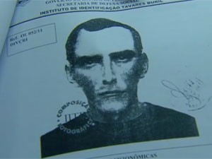 Retrato falado ajudou na identificação do sargento (Foto: Reprodução / TV Globo)