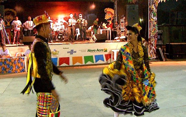 Realeza caipira é eleita na abertura do Arraial Cultural em Rio Branco (Foto: Bom Dia Amazônia )