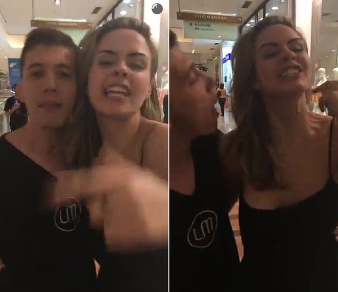 Fã de Ana Paula beija a ex-sister (Foto: Reprodução da Internet)