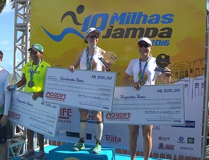 10 milhas de Jampa, corrida de rua, Evelina Shamarova, pódio (Foto: Reprodução / TV Cabo Branco)