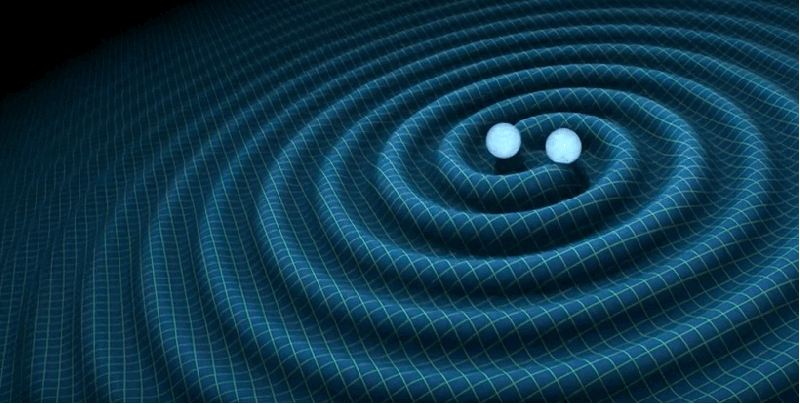 Ao se chocar, dois buracos negros criam ondas de gravidade (Foto: Reprodução/ Ligo)
