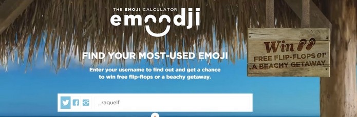 Emoodji com nome de usuário do Twitter inserido (Foto: Reprodução/Raquel Freire)