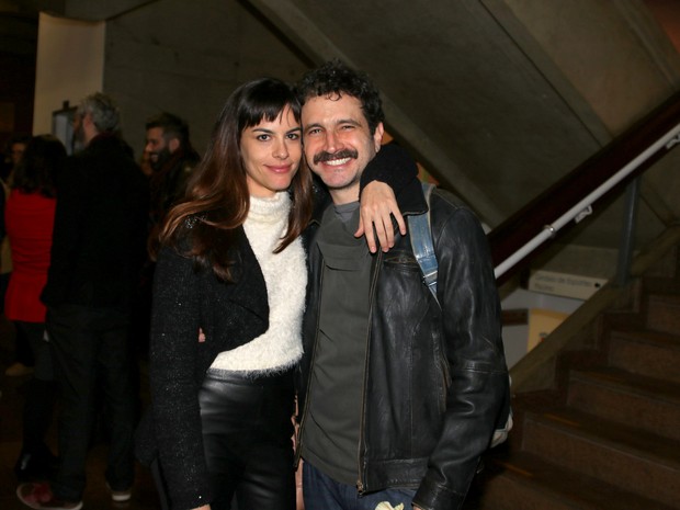 Luisa Micheletti e Caco Ciocler em estreia de peça em São Paulo (Foto: Thiago Duran/ Ag. News)