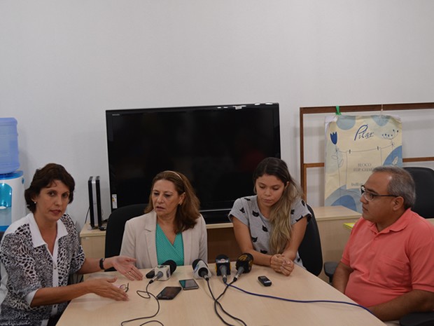 Coletiva de imprensa foi realizada nesta segunda-feira (Foto: Geovane Brito/G1)