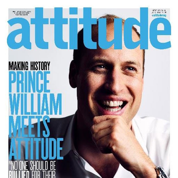 O príncipe William saiu na capa da Attitude, principal revista gay do Reino Unido (Foto: Reprodução/Twitter/Attitude)