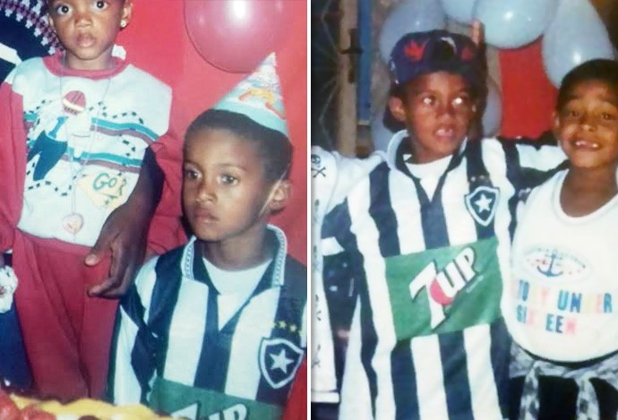 Montagem Airton criança Botafogo (Foto: Arquivo pessoal)