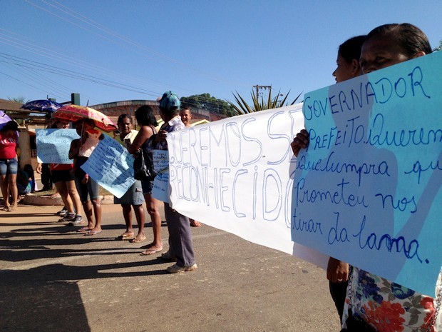Protesto Caladinho Acre (Foto: Caio Fulgêncio / G1)