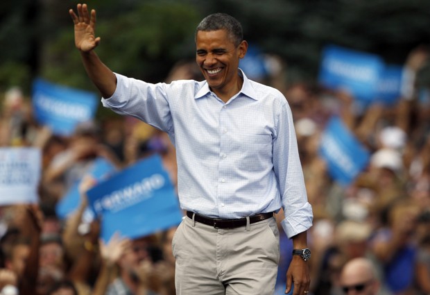 O presidente dos Estados Unidos, Barack Obama, fez campanha nas cidades de Boulder (Colorado) e Toledo (Ohio) neste domingo (Foto: AP)