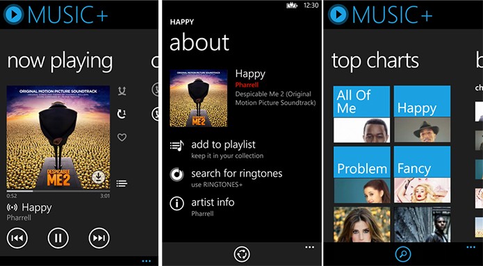 Music Downloader é um player para Windows Phone com suporte a streaming e download gratuito de músicas (Foto: Divulgação/Windows Phone Store)