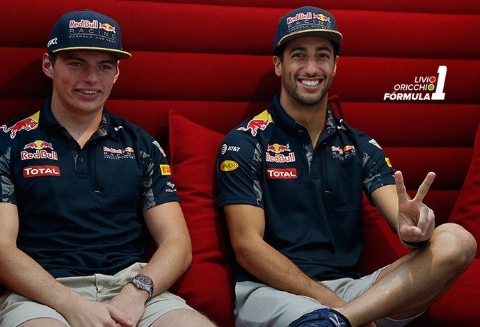 CARROSSEL - Livio Oricchio DANIEL Ricciardo e Max Verstappen (Foto: Editoria de Arte)