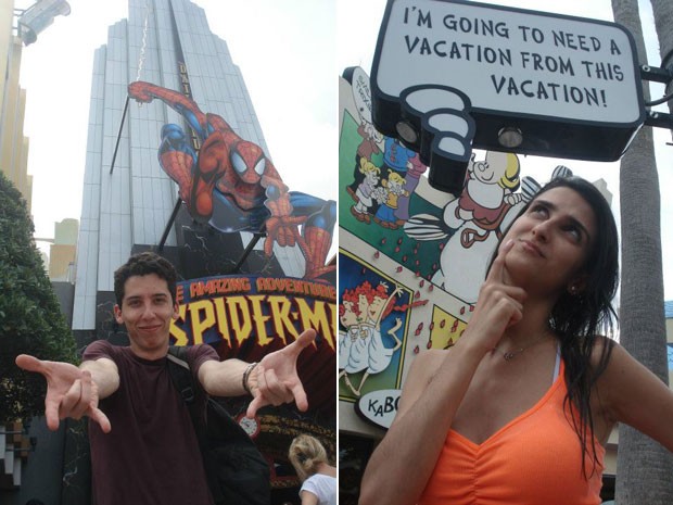 Os namorados Artur Gomide e Juliana Castriota em viagem à Disney (Foto: Arquivo pessoal/Juliana Castriota)