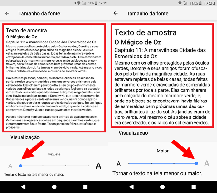 Como Alterar O Tamanho Da Fonte E Da Exibi O No Android Dicas E