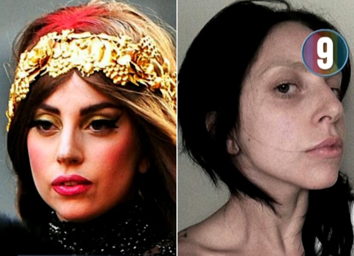 Antes e depois de Lady Gaga (Foto: Vídeo Show / TV Globo)