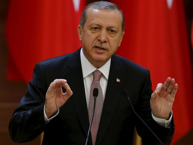 Recep Tayyip Erdogan, presidente da Turquia, fala em discurso em Ancara. (Foto: Umit Bektas/Reuters)