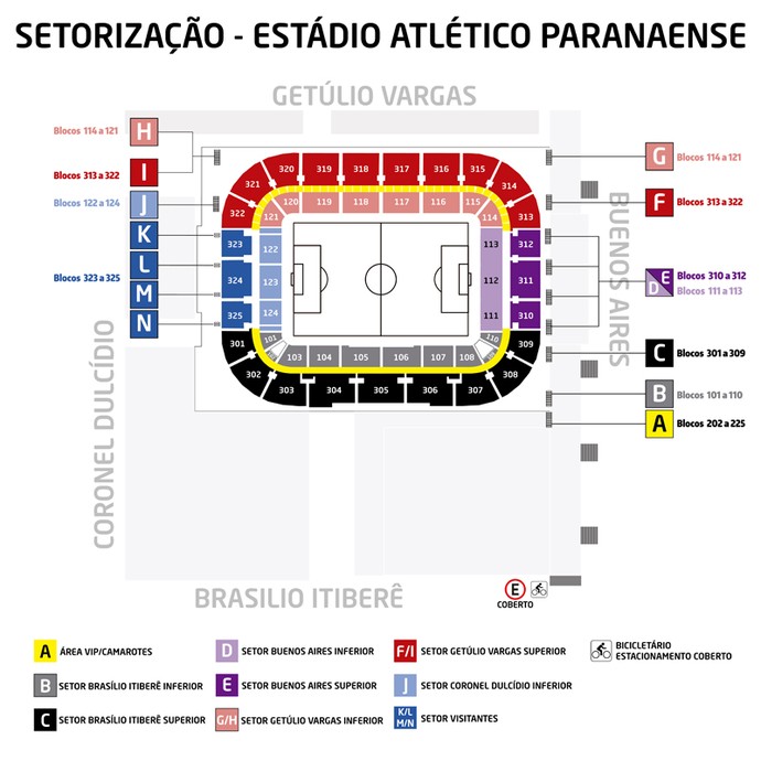 Arena da Baixada Atlético-PR (Foto: Site oficial do Atlético-PR/Divulgação) Arena da Baixada Atlético-PR (Foto: Site oficial do Atlético-PR/Divulgação)