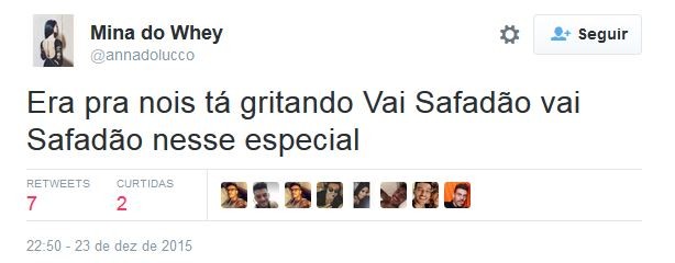 Internautas pedem especial com Wesley Safadão (Foto: Reprodução/Twitter)