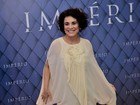 Regina Duarte vai com blusa descosturada à festa de 'Império'