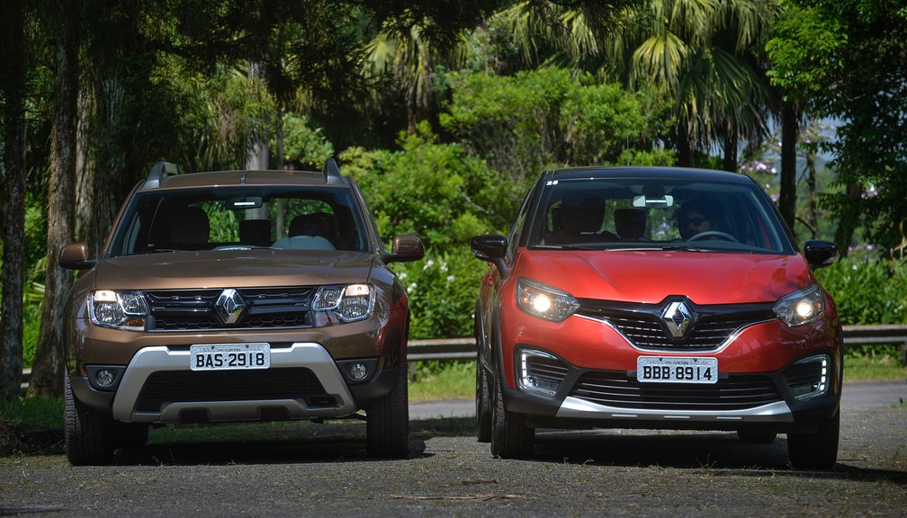 Renault Duster (à esq) e o Captur (Foto: Gustavo Epifânio/Renault)