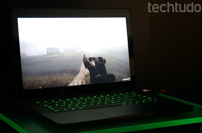 O Razer Blade Ultra é totalmente dedicado aos games (Foto: Monique Mansur/ TechTudo) O Razer Blade Ultra é totalmente dedicado aos games (Foto: Monique Mansur/ TechTudo)