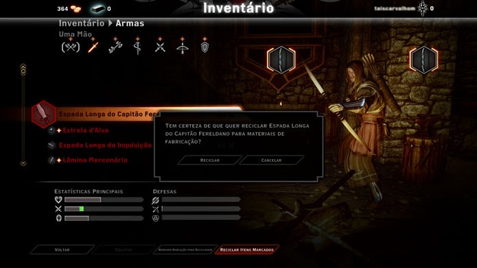 Quebre itens que não vai usar para conseguir material (Foto: Reprodução/Tais Carvalho)