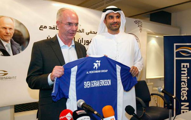  Sven Goran Eriksson apresentado pelo Al Nasr (Foto: Divulga&ccedil;&atilde;o/Site Oficial Al Nasr)