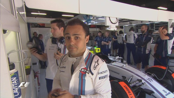 Felipe Massa após ser eliminado no Q1 do treino classificatório para o GP da Espanha (Foto: Reprodução)