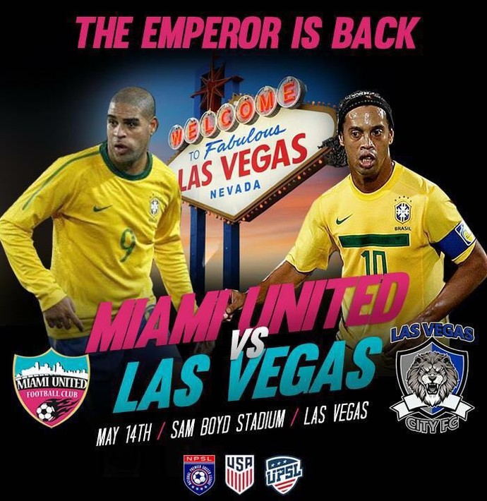 Material de divulgação do jogo entre Miami United x Las Vegas City (Foto: Divulgação)