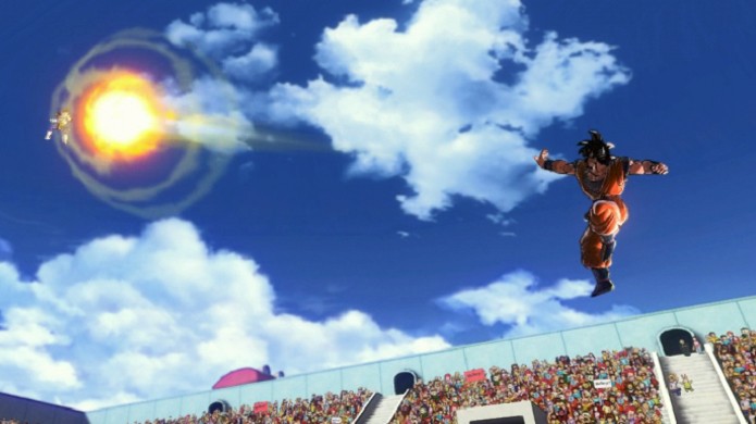 Sem Hud jogadores podem lutar ou tirar fotos sem se preocupar com barras de vida ou ki em Dragon Ball Xenoverse 2 (Foto: Reprodução/Game Watcher)