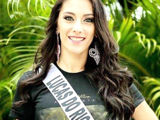 Miss Lucas do Rio Verde, Suelen Cortina, 23 anos,1,75m de altura e 58 kg (Foto: Divulgao)