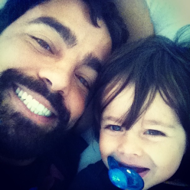 Ricardo Pereira e o filho (Foto: Instagram/Reprodução)