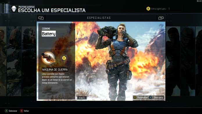 Especialidades são uma das novidades do game (Foto: Reprodução/Murilo Molina)