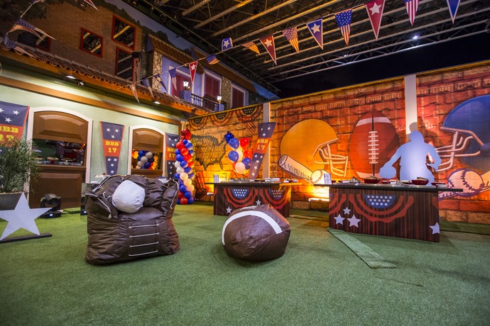 Do Basebol ao Futebol Americano, a decoração fazia referências aos esportes mais famosos do Estados Unidos (Foto: Artur Meninea/Gshow)