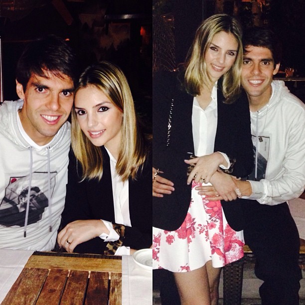 Kaká com a esposa Carol Celico (Foto: Reprodução Instagram)