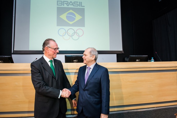 Nuzman e Paulo Vanderley: presidente e vice do COB (Foto: Heitor Vilela/COB)