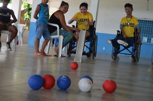 Bocha adaptada ganha cada vez mais força entre atletas amapaenses (Foto: Rafael Moreira/GE-AP)