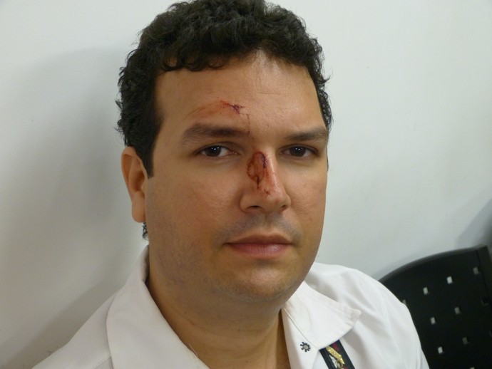 torcedor agredido maracanã final (Foto: Vicente Seda)