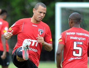 Luis Fabiano no treino do São Paulo (Foto: Dorival Rosa / Vipcomm) Luis Fabiano no treino do São Paulo (Foto: Dorival Rosa / Vipcomm)
