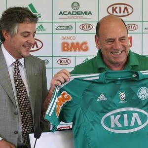 Paulo Nobre, presidente do Palmeiras, e José Carlos Brunoro, diretor executivo (Foto: Divulgação)