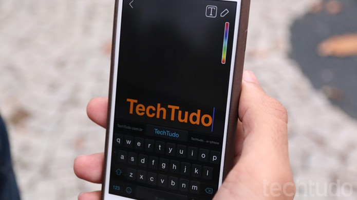 Editar texto no Snapchat (Foto: TechTudo / Lucas Mendes) Editar texto no Snapchat (Foto: TechTudo / Lucas Mendes)